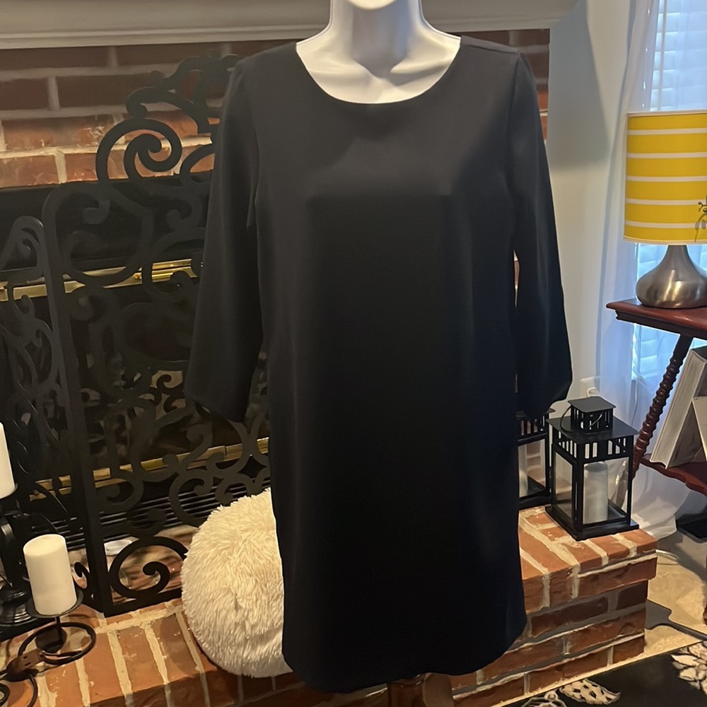 Trafaluc Zara Black Dress with low blackout.Size:Large Attached Band at back